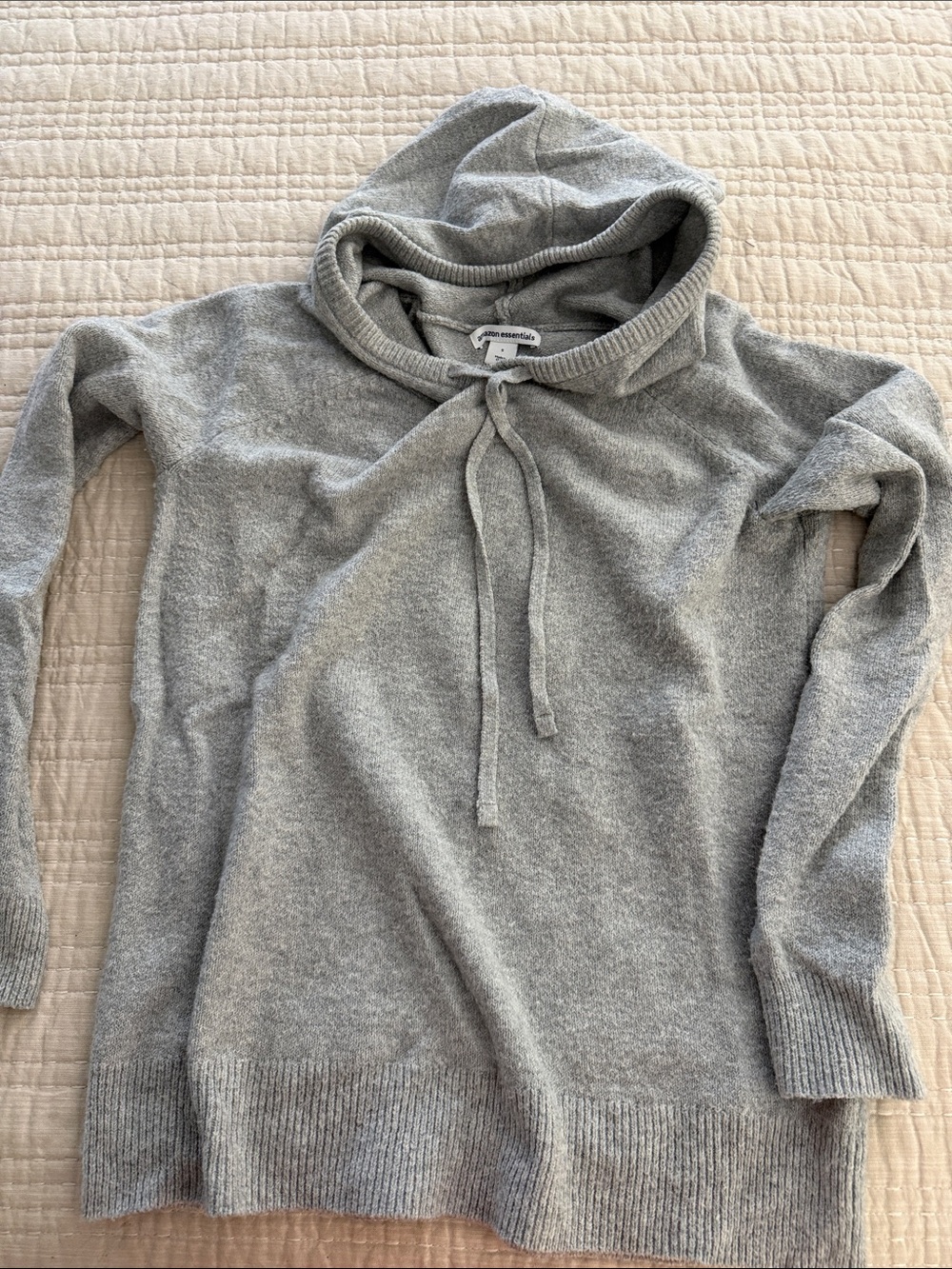 Cozy Grey Hooded Women's Sweater